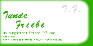 tunde friebe business card